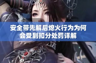 安全带先解后熄火行为为何会受到扣分处罚详解