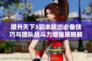 提升天下3副本输出必备技巧与团队战斗力增强策略解析