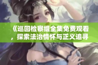 《巡回检察组全集免费观看，探索法治情怀与正义追寻》