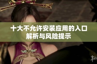 十大不允许安装应用的入口解析与风险提示