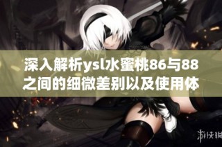 深入解析ysl水蜜桃86与88之间的细微差别以及使用体验