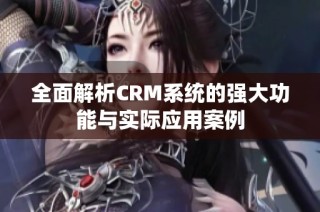 全面解析CRM系统的强大功能与实际应用案例
