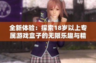 全新体验：探索18岁以上专属游戏盒子的无限乐趣与精彩内容