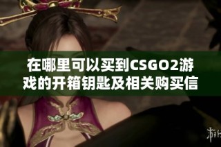 在哪里可以买到CSGO2游戏的开箱钥匙及相关购买信息介绍