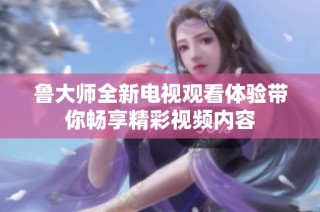 鲁大师全新电视观看体验带你畅享精彩视频内容
