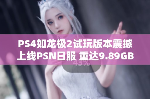 PS4如龙极2试玩版本震撼上线PSN日服 重达9.89GB