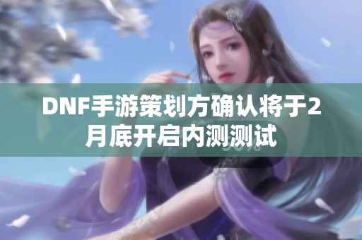 DNF手游策划方确认将于2月底开启内测测试