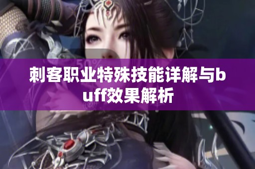 刺客职业特殊技能详解与buff效果解析