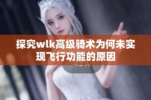 探究wlk高级骑术为何未实现飞行功能的原因