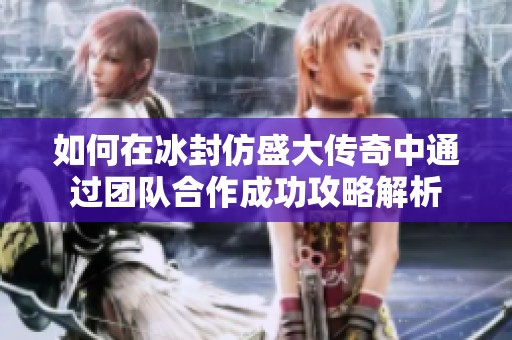 如何在冰封仿盛大传奇中通过团队合作成功攻略解析