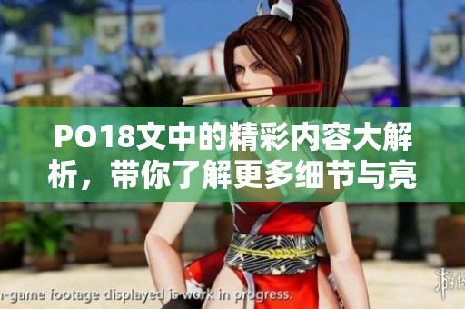PO18文中的精彩内容大解析，带你了解更多细节与亮点