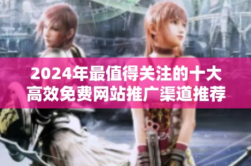2024年最值得关注的十大高效免费网站推广渠道推荐