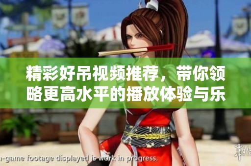 精彩好吊视频推荐，带你领略更高水平的播放体验与乐趣！
